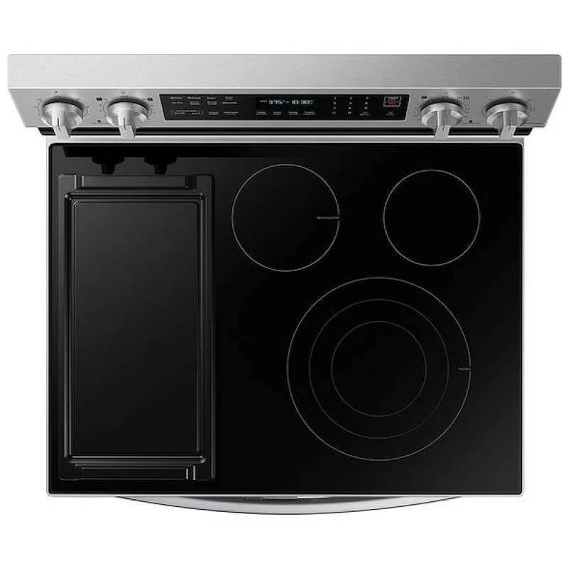 Samsung 30" 6.3 pi.cu - Cuisinière 2 fours à convection - 5 brûleurs - Inox - NE63A6751SS - Boîte Ouverte