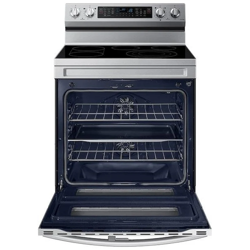 Samsung 30" 6.3 pi.cu - Cuisinière 2 fours à convection - 5 brûleurs - Inox - NE63A6751SS - Boîte Ouverte