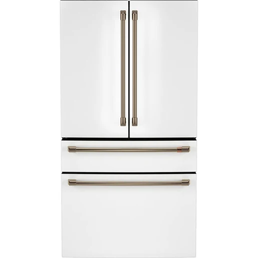 GE Café 36'' 23.2 pi cu Réfrigérateur -Eau Remplissage Automatique - WiFi - Tiroir Convertible - Blanc Mat - CJE23DP4WW2 - Boîte Ouverte -