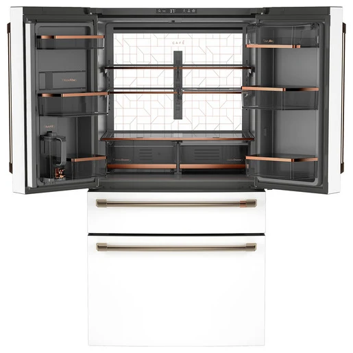 GE Café 36'' 23.2 pi cu Réfrigérateur -Eau Remplissage Automatique - WiFi - Tiroir Convertible - Blanc Mat - CJE23DP4WW2 - Boîte Ouverte -