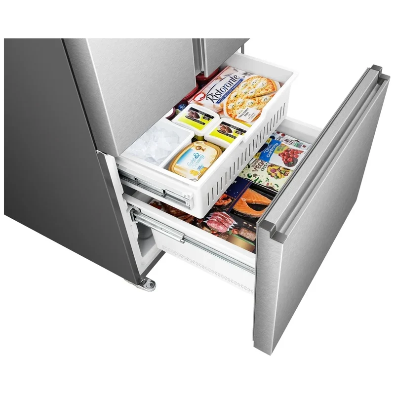 Hisense 32'' 22.1 pi cu Réfrigérateur portes francaises - inox - RF22B3FSE - Boîte Ouverte
