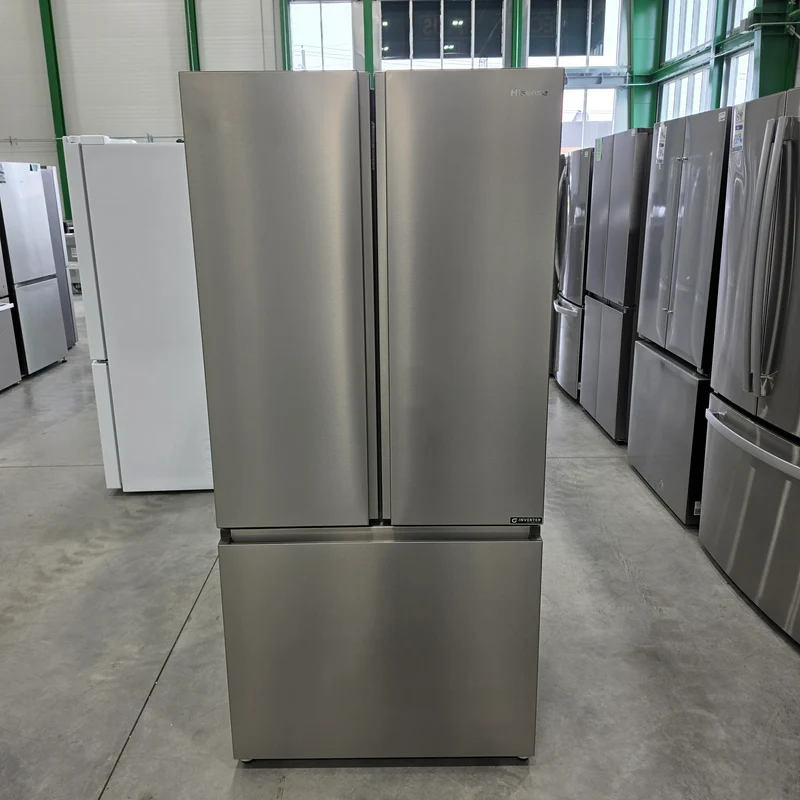 Hisense 32'' 22.1 pi cu Réfrigérateur portes francaises - inox - RF22B3FSE - Boîte Ouverte