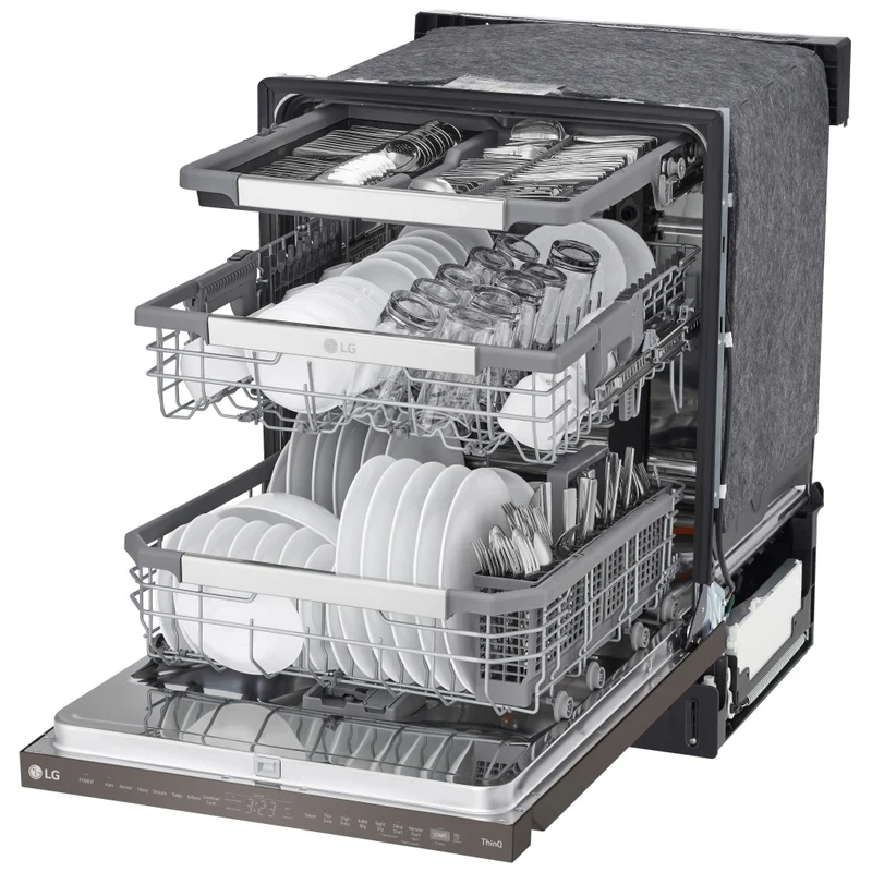LG 24" 44dBA Lave Vaisselle Encastré - 3 Paniers - Inox Noir - LDPS6762D - Boîte Ouverte