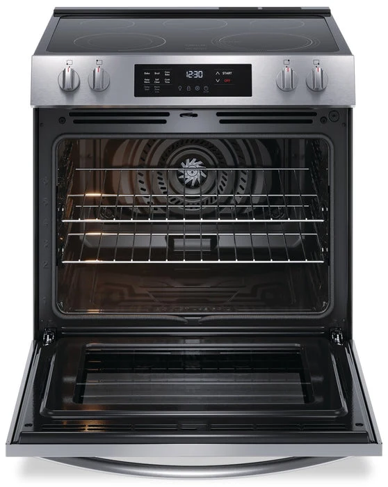 Frigidaire 30'' 5.3 pi cu Cuisinière - Autoportante - Autonettoyant - Inox - FCFE308CAS - Boîte Ouverte