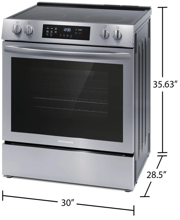 Frigidaire 30'' 5.3 pi cu Cuisinière - Autoportante - Autonettoyant - Inox - FCFE308CAS - Boîte Ouverte
