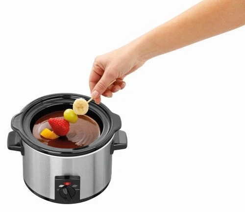 Chauffe chocolat inox avec récipient céramique 1,25 litre