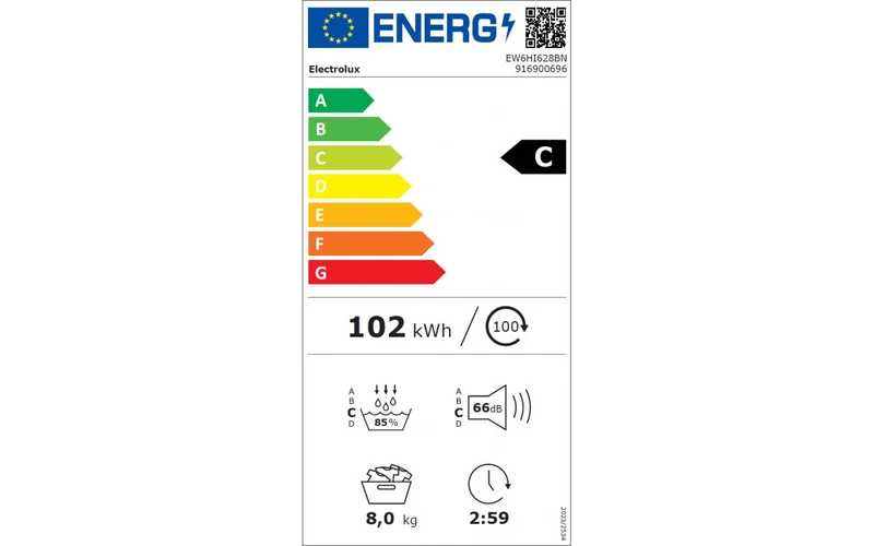 Sèche-linge Pompe à chaleur GentleCare 600 8 ELECTROLUX EW6HI628BN