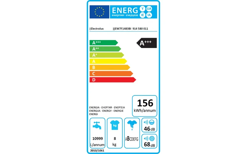 Lave-linge hublot Encastrable PerfectCare 700 8 kg ELECTROLUX EW7F1483BI