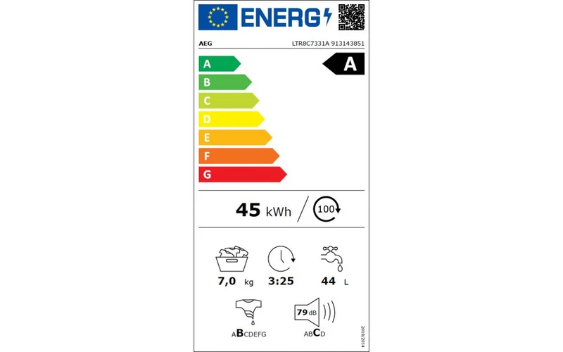 Lave-linge Top Série 8000 7.0 kg AEG LTR8C7331A