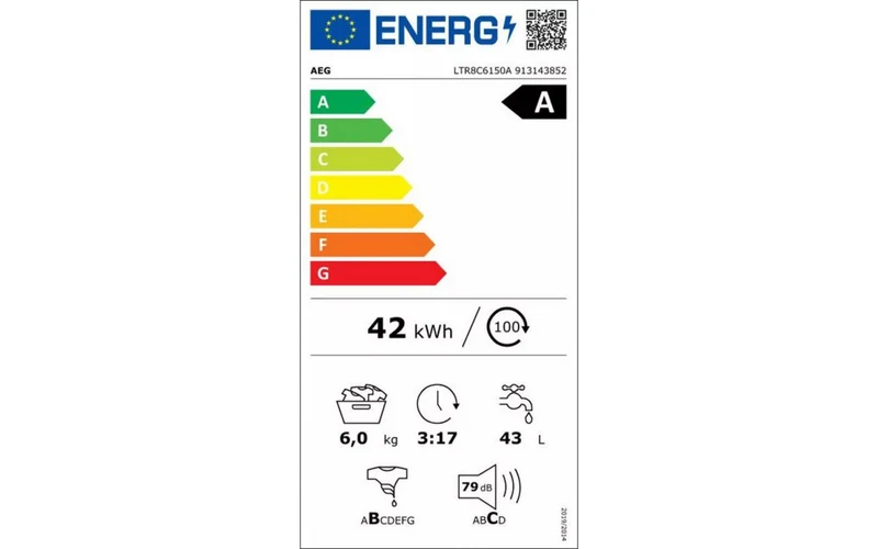 Lave-linge Top Série 8000 6.0 kg AEG LTR8C6150A