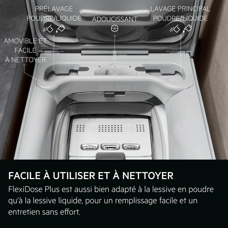Lave-linge Top Série 8000 7.0 kg Noir AEG LTR8C7313DS