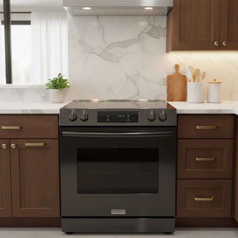 Frigidaire 30'' Cuisinière Vitrocéramique -encastrée - Inox Noir - Reconditionnée