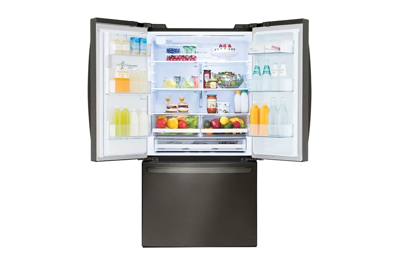 LG 36'' 28 pi cu Réfrigérateur - technologie ThinQMD - LRFS28XBD - noir inox - boîte ouverte