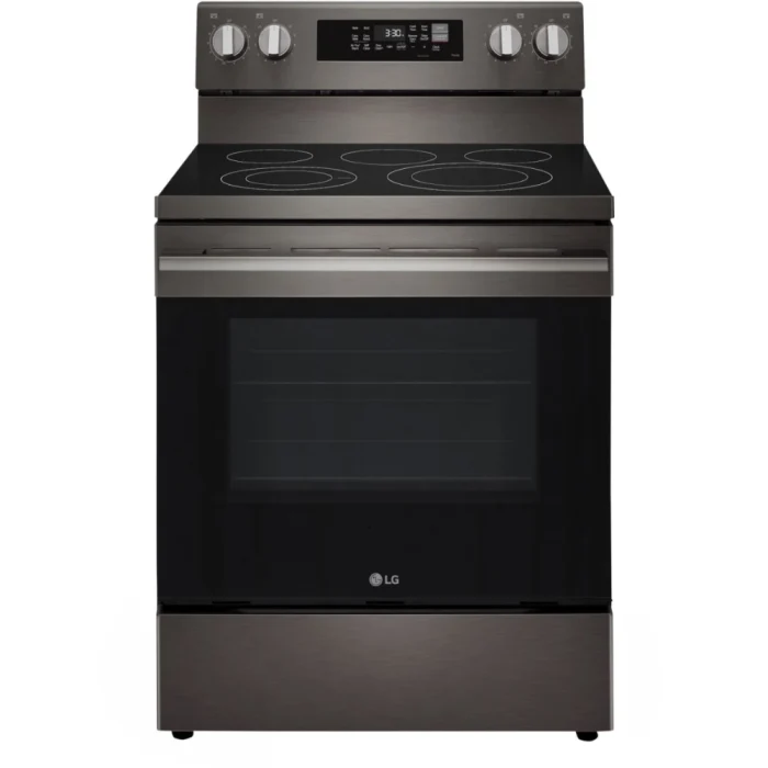 LG 30'' 6.3 pi cu Cuisinière Vitrocéramique - Air Fryer - EnergyStar - Inox noir - LREN6323ZE - Boîte Ouverte