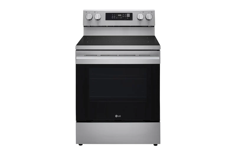 LG 30'' 6.3 pi cu Cuisinière électrique - Air Fry - convection - inox - LREN6323YE - boîte ouverte