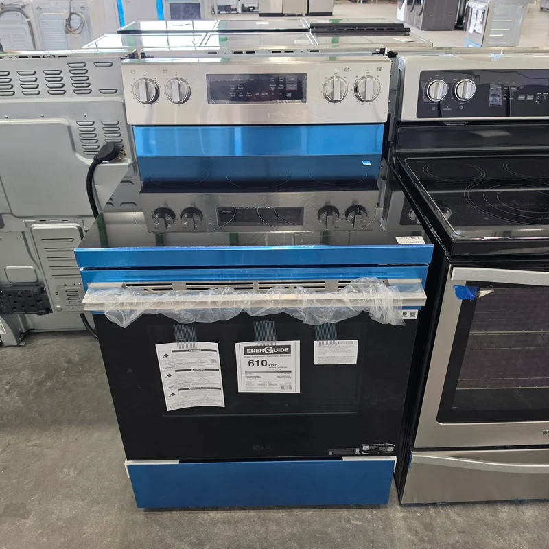 LG 30'' 6.3 pi cu Cuisinière électrique - Air Fry - convection - inox - LREN6323YE - boîte ouverte