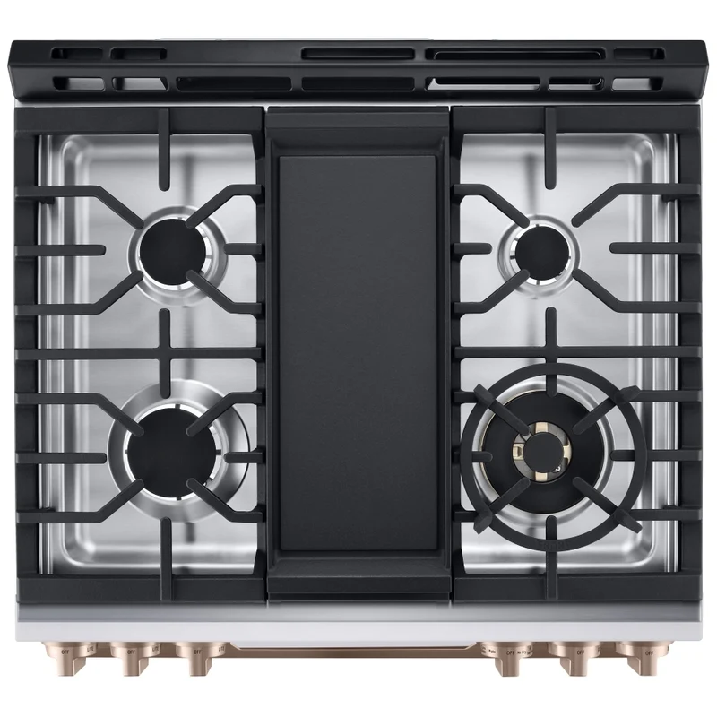 LG Studio 30'' 6.3 pi.cu Cuisinière à gaz - Convection véritable - InstaView - Blanc - LSGS6338N - Boîte Ouverte