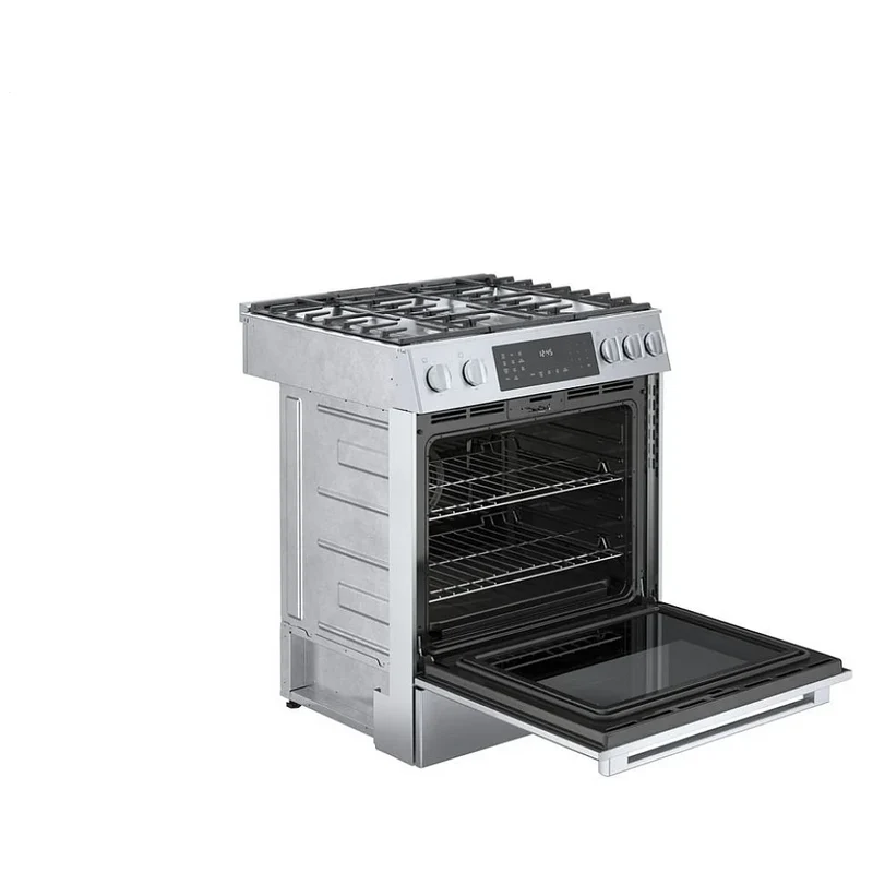 Bosch 30'' 4.6 pi cu Cuisinière à gaz - Convection véritable - Inox - HDI8056C - Boîte Ouverte