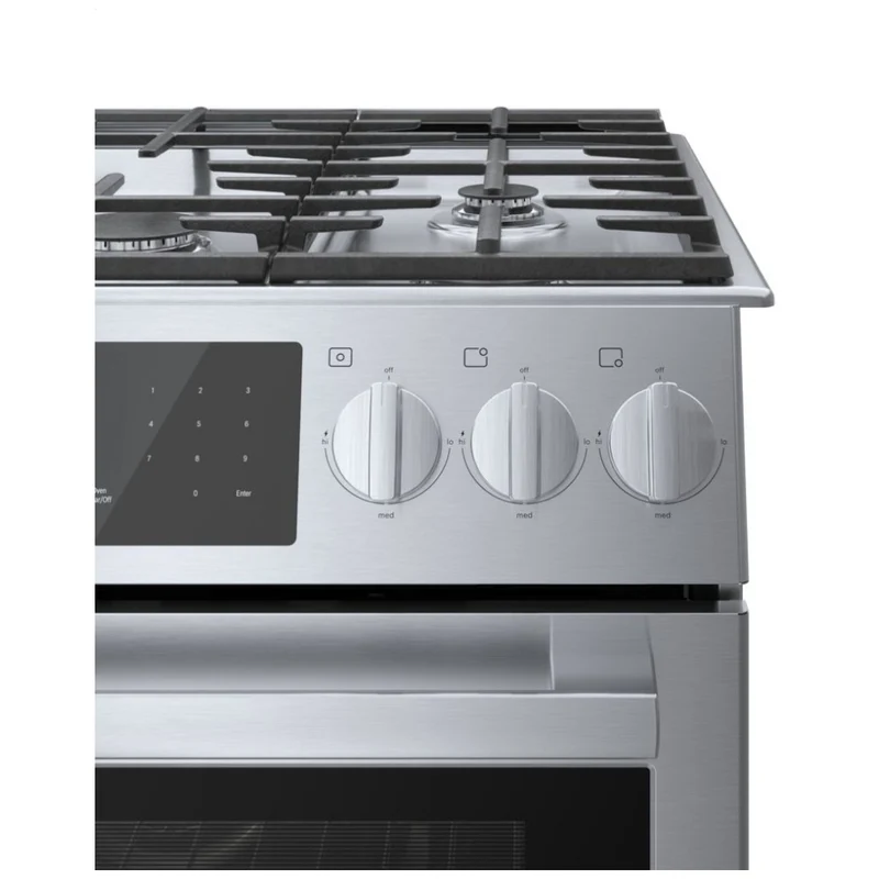 Bosch 30'' 4.6 pi cu Cuisinière à gaz - Convection véritable - Inox - HDI8056C - Boîte Ouverte