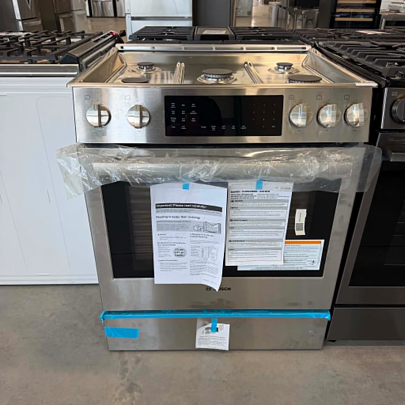 Bosch 30'' 4.6 pi cu Cuisinière à gaz - Convection véritable - Inox - HDI8056C - Boîte Ouverte