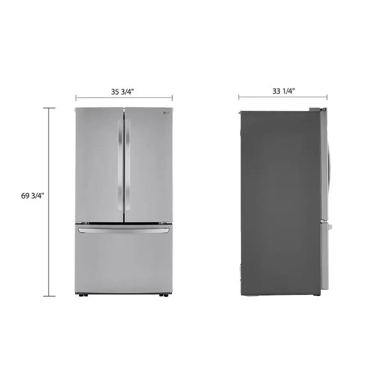Lg 36'' 29 pi cu Réfrigérateur à 3 Battants - Inox- LF29T60000S - Boîte ouverte