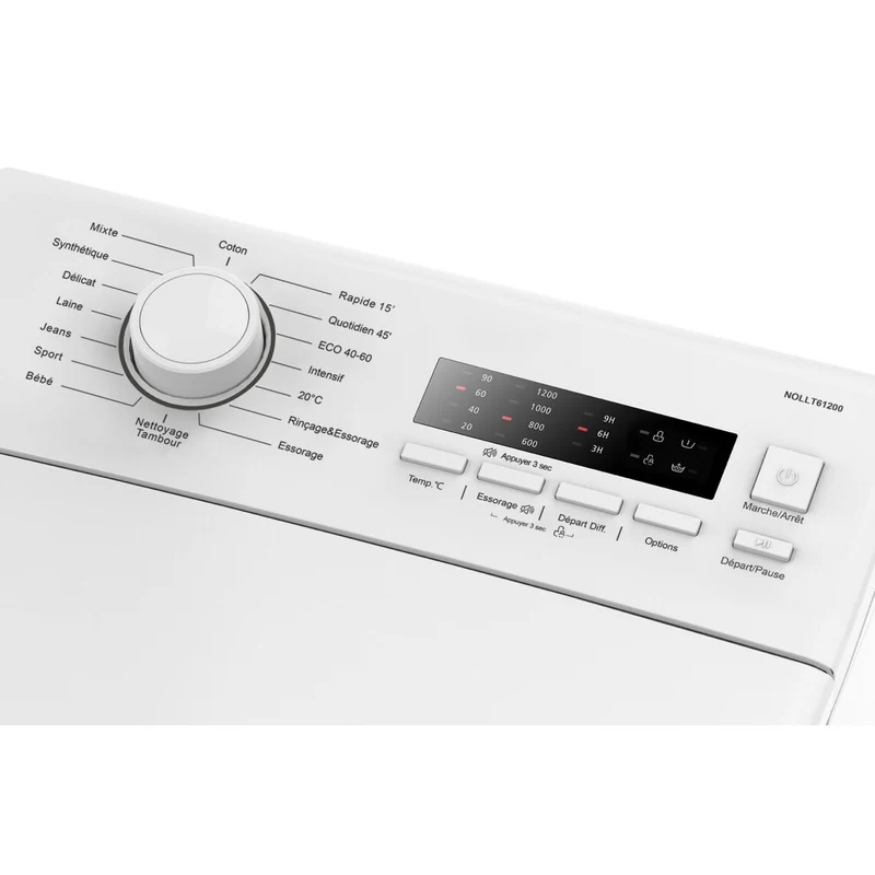 Lave-linge top NOVIDOM NOLLT61200 6Kg