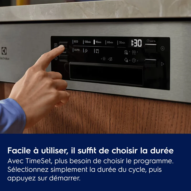 Lave-vaisselle Semi-intégrable 60 cm AirDry 13 couverts ELECTROLUX E52IE100SX