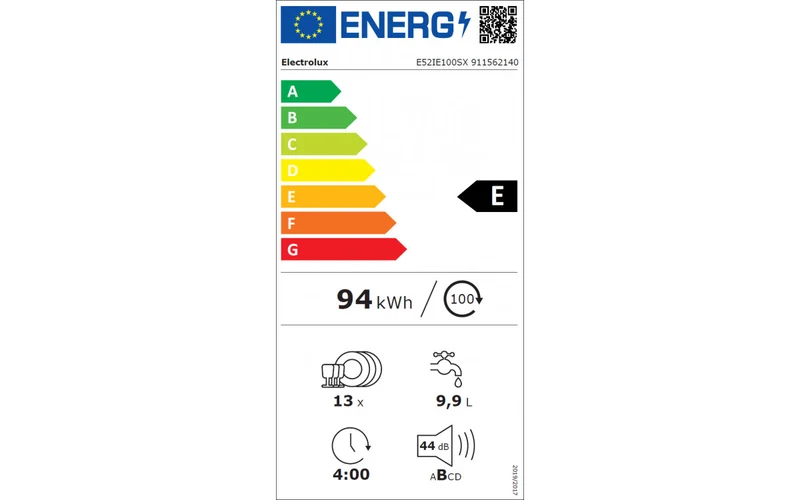 Lave-vaisselle Semi-intégrable 60 cm AirDry 13 couverts ELECTROLUX E52IE100SX