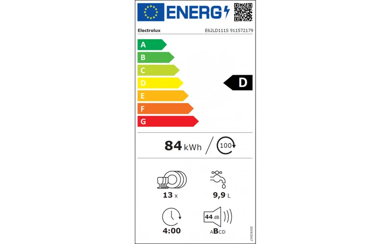 Lave-vaisselle Tout Intégrable 60 cm SmartSelect 14 couverts ELECTROLUX E62LD211S