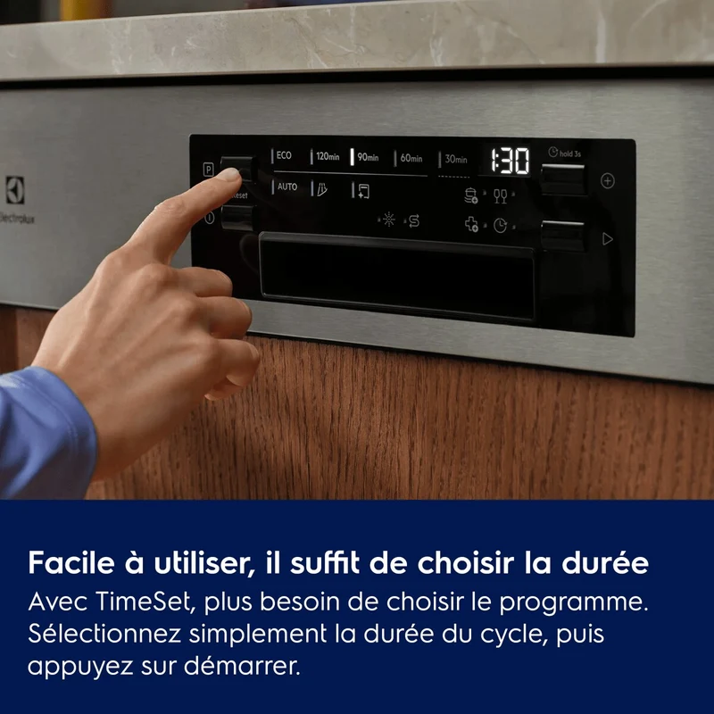 Lave-vaisselle Semi-intégrable 60 cm SmartSelect 13 couverts ELECTROLUX KI62D100SX