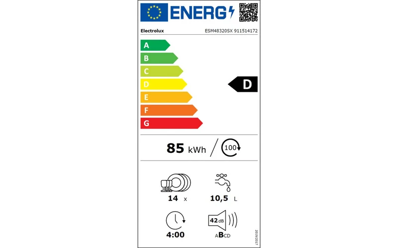 Lave-vaisselle Pose Libre 60 cm SatelliteClean® 14 couverts ELECTROLUX ESM48320SX
