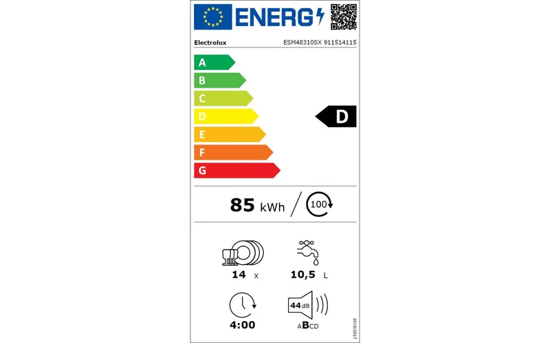 Lave-vaisselle Pose Libre 60 cm SatelliteClean® 14 couverts ELECTROLUX ESM48310SX