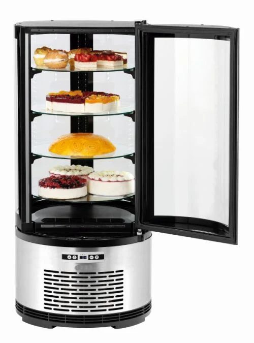 Vitrine réfrigérée à gâteaux inox 100l