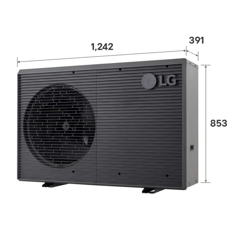 Pompe à chaleur air-eau LG Therma V 5,5 kW - Monobloc S II R32 - Monophasé