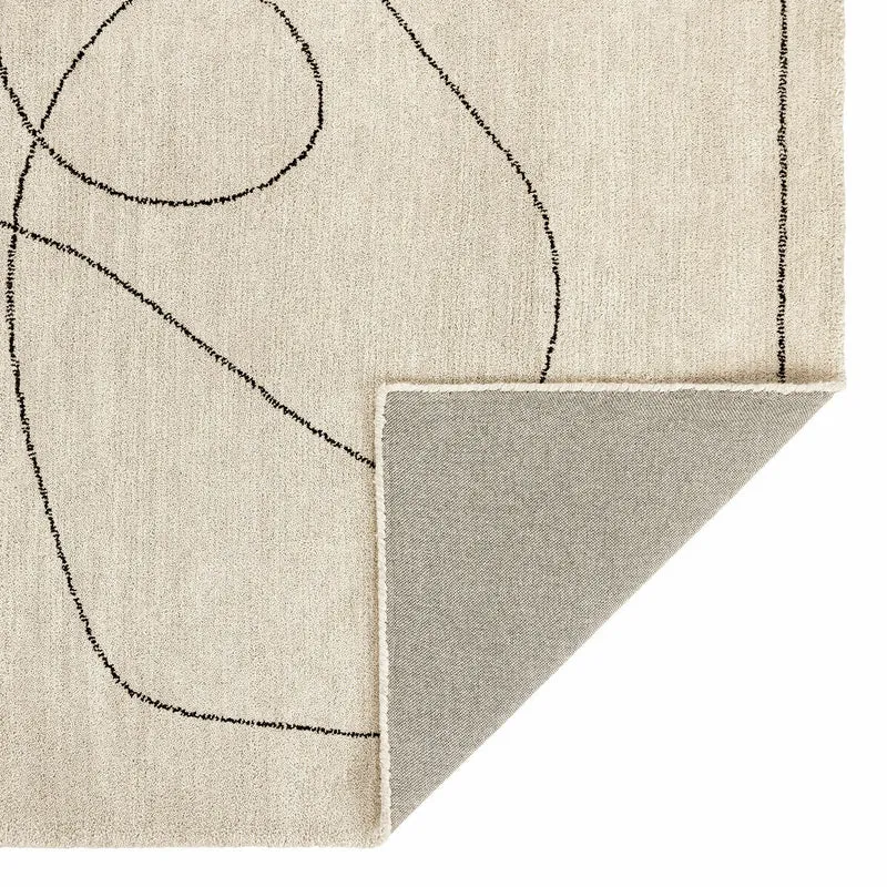 Tapis LOBERON Lavinois 140x200 crème noir