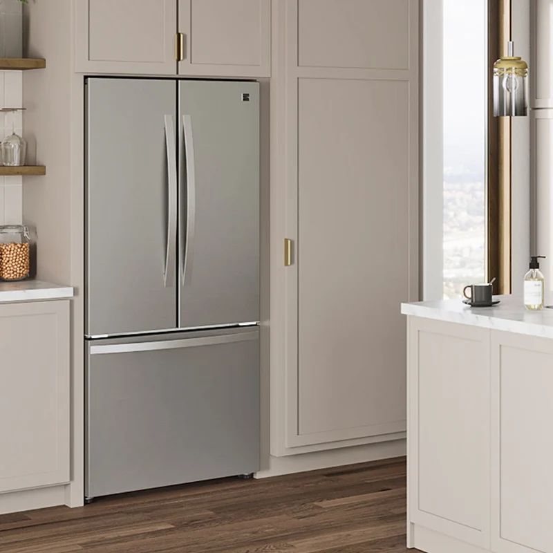 Kenmore 30 po 17.5 pi cu Réfrigérateur portes françaises - profondeur comptoir - machine à glace - inox - 46-75525 - Boîte ouverte