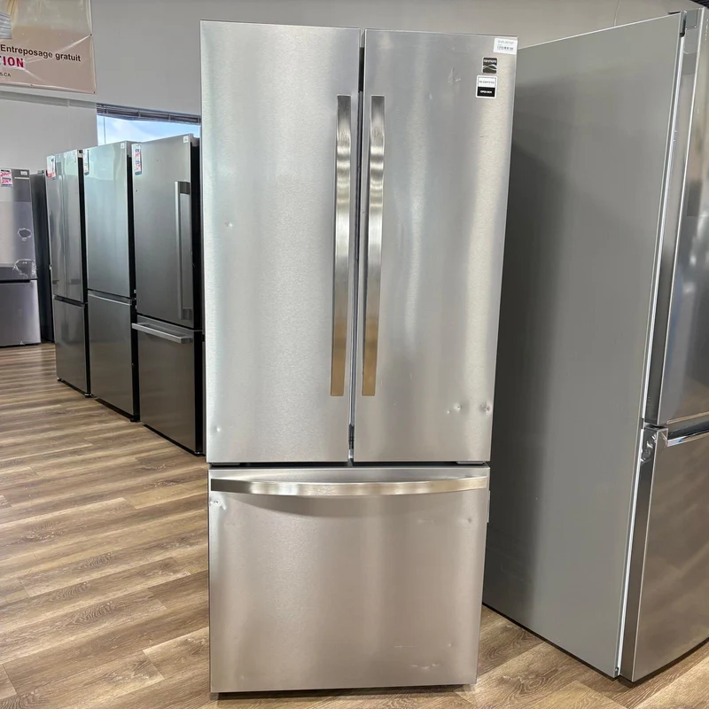 Kenmore 30 po 17.5 pi cu Réfrigérateur portes françaises - profondeur comptoir - machine à glace - inox - 46-75525 - Boîte ouverte