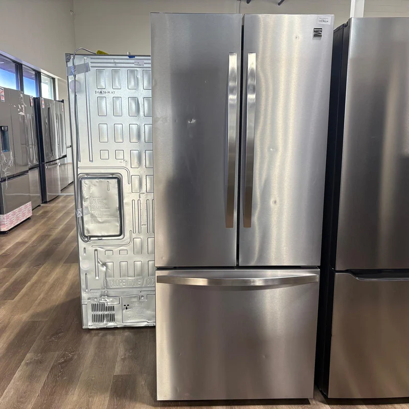 Kenmore 30 po 17.5 pi cu Réfrigérateur portes françaises - profondeur comptoir - machine à glace - inox - 46-75525 - Boîte ouverte