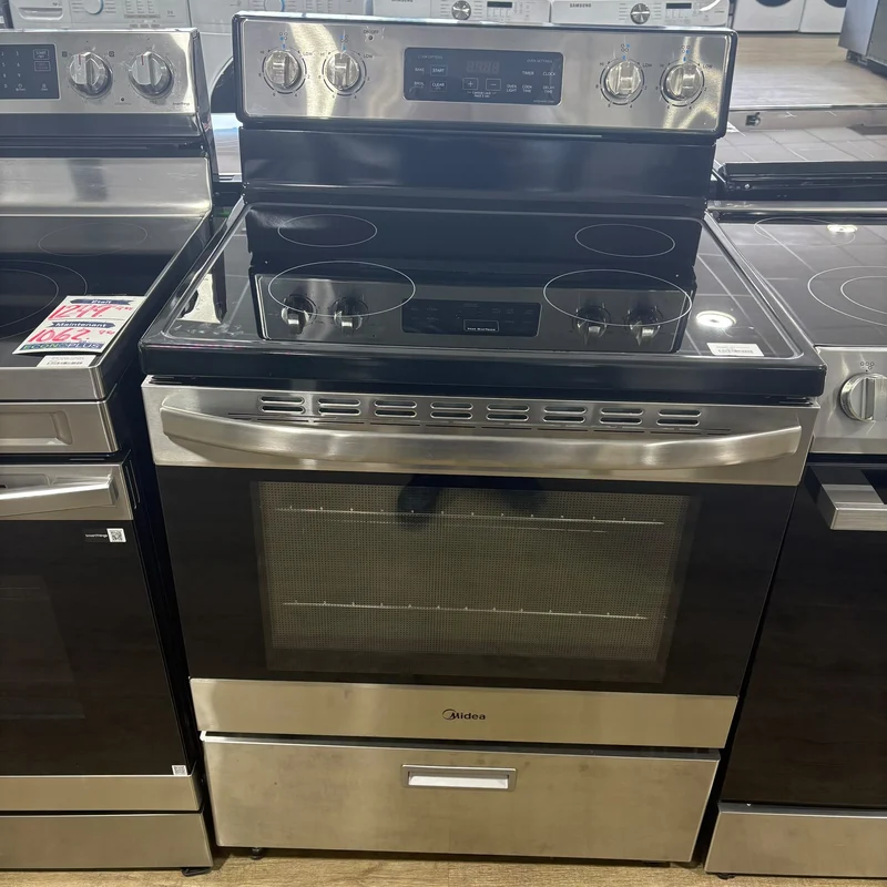 Midea 30'' 5.1 pi cu Cuisinière vitrocéramique - inox - MER30B12ASSC - Boîte Ouverte