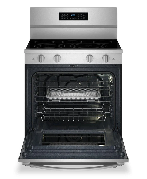 Whirlpool 30'' 5.3 pi cu Cuisinière vitrocéramique - Inox - Friture à air - Intelligente - YWFES7030SZ - Boîte Ouverte