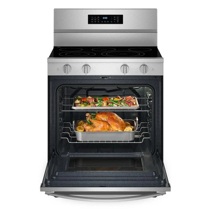 Whirlpool 30'' 5.3 pi cu Cuisinière vitrocéramique - Inox - Friture à air - Intelligente - YWFES7030SZ - Boîte Ouverte