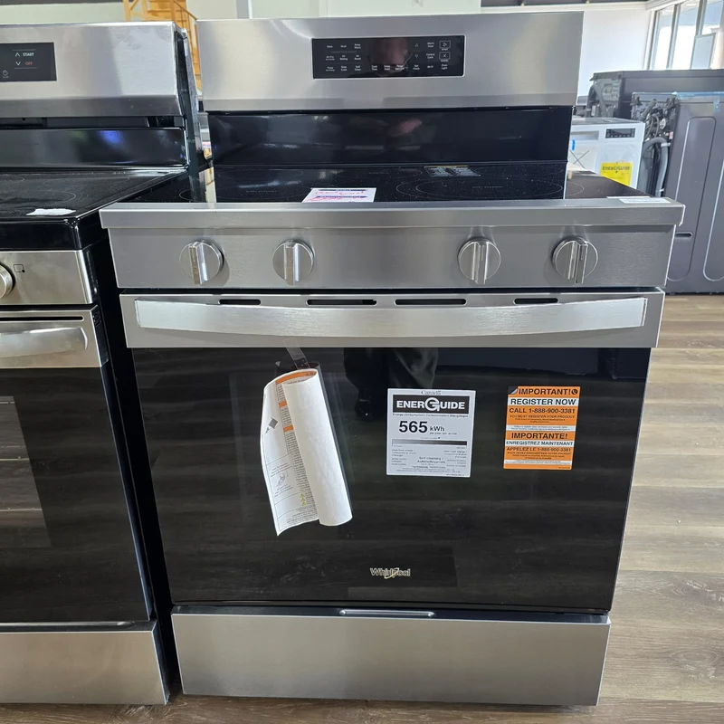 Whirlpool 30'' 5.3 pi cu Cuisinière vitrocéramique - Inox - Friture à air - Intelligente - YWFES7030SZ - Boîte Ouverte