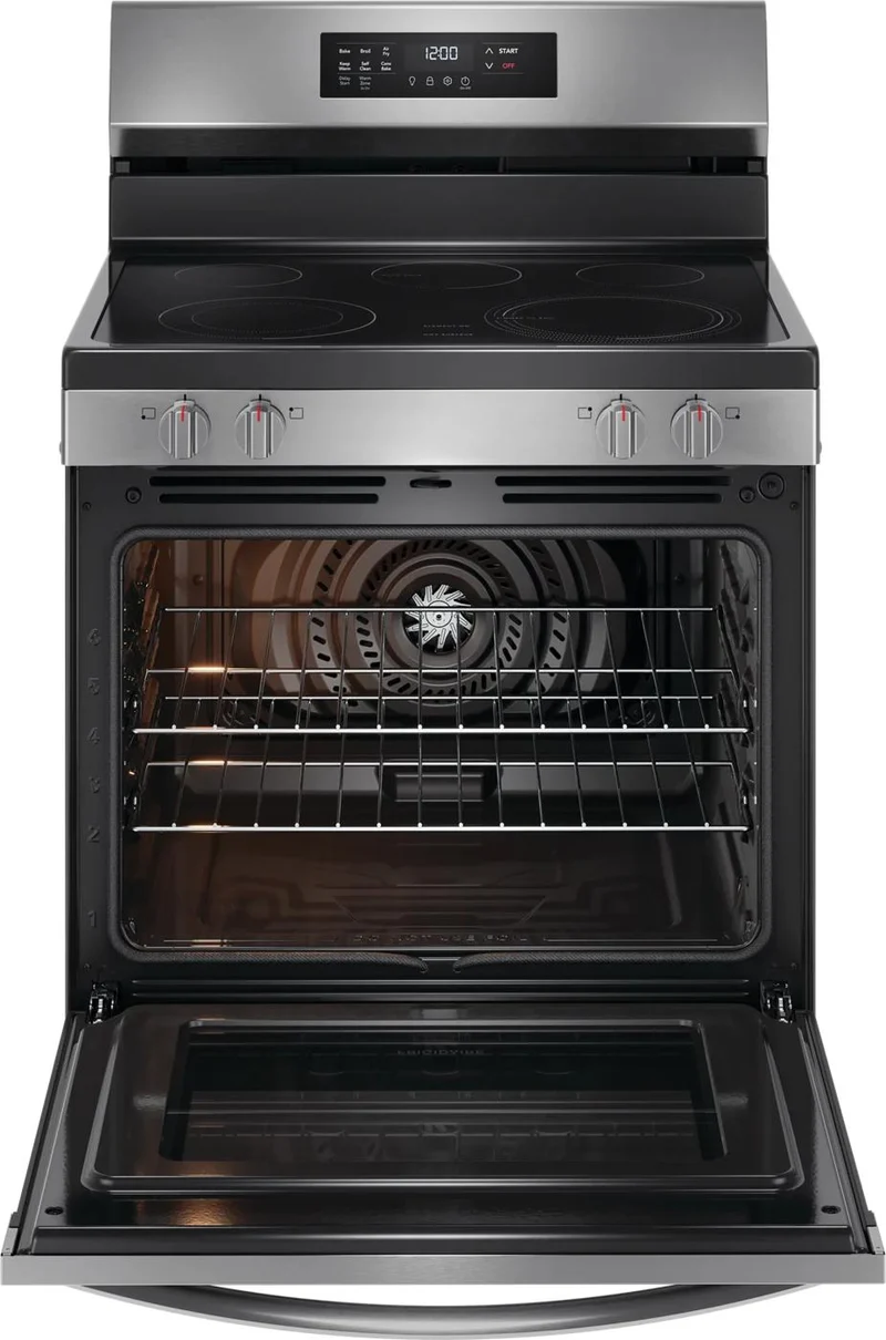 Frigidaire 30'' 5.3 pi cu Cuisinière Vitrocéramique - Friture à l'air chaud - Inox - FCRE308CAS - Boîte Ouverte