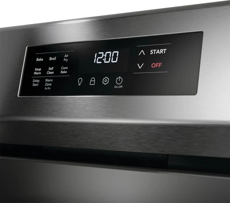 Frigidaire 30'' 5.3 pi cu Cuisinière Vitrocéramique - Friture à l'air chaud - Inox - FCRE308CAS - Boîte Ouverte