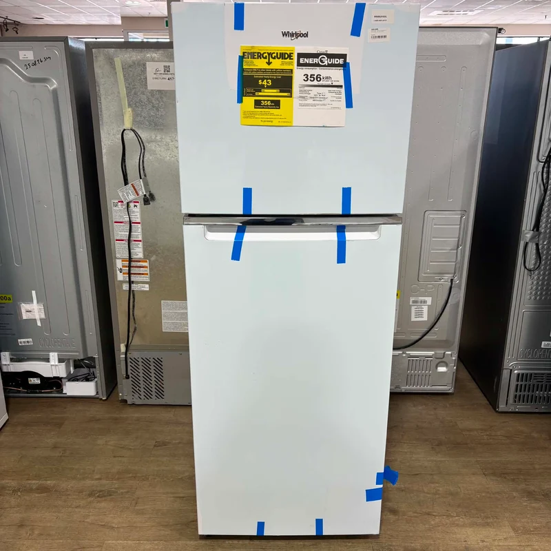 Whirlpool 24'' 12.2 pi cu Réfrigérateur Congélateur Supérieur - EnergyStar - Blanc - WRT313CZLW - Boîte Ouverte