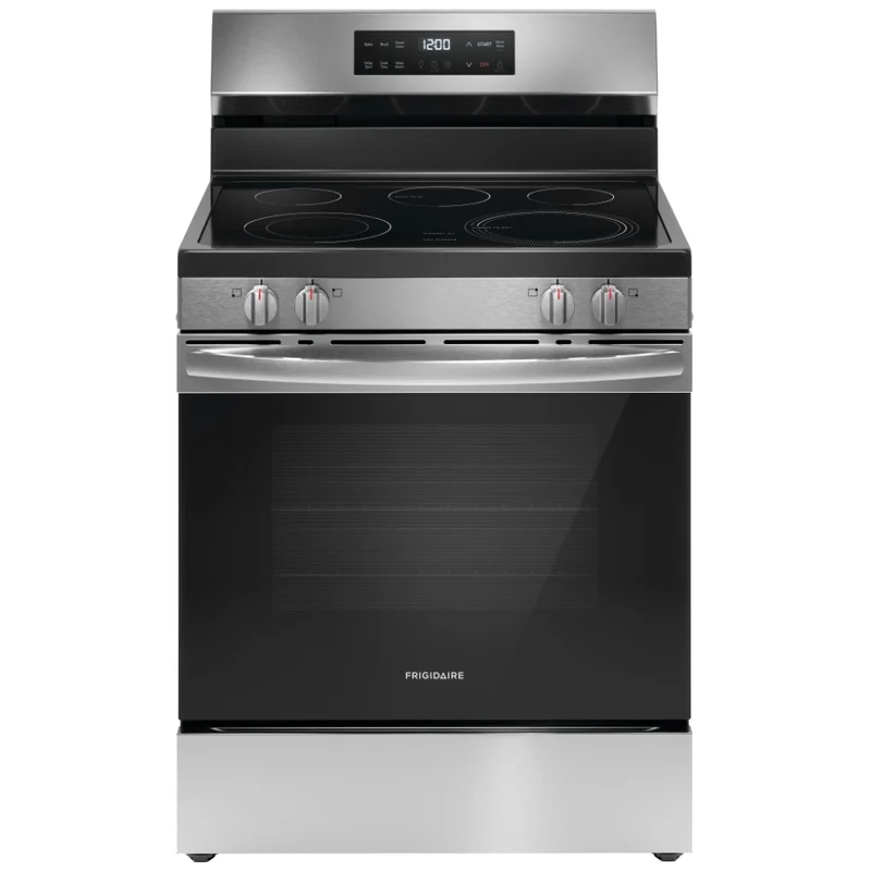 Frigidaire 30" 5.3 pi.cu - Cuisinière électrique - Inox - FCRE306CAS- Boîte ouverte.