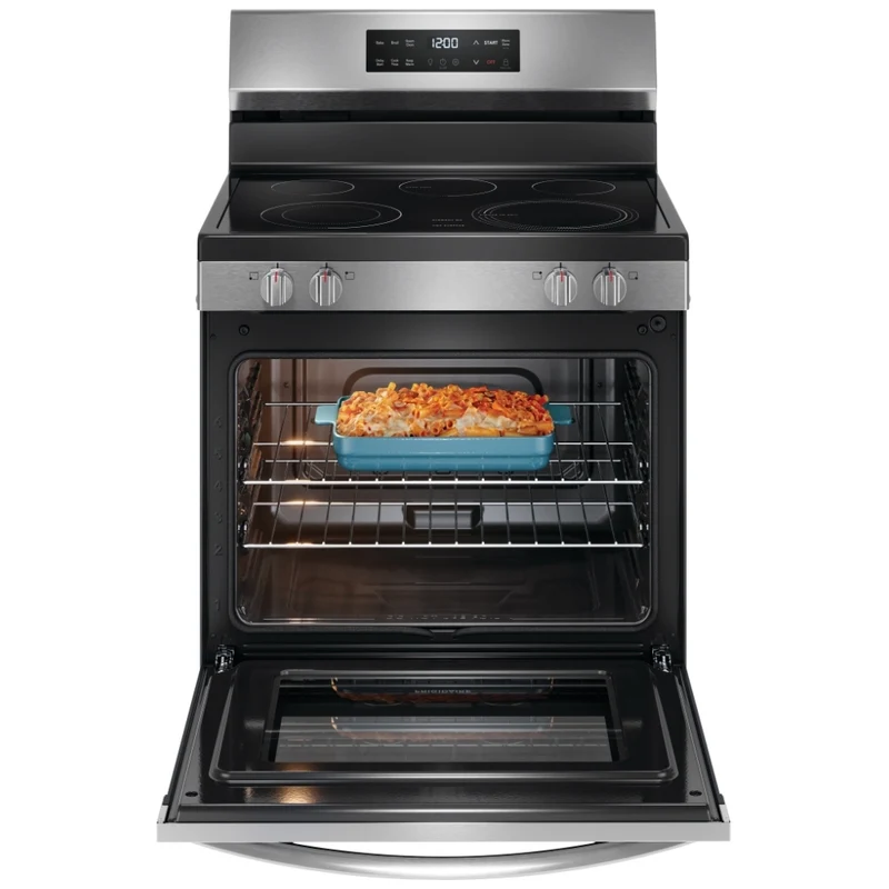 Frigidaire 30" 5.3 pi.cu - Cuisinière électrique - Inox - FCRE306CAS- Boîte ouverte.