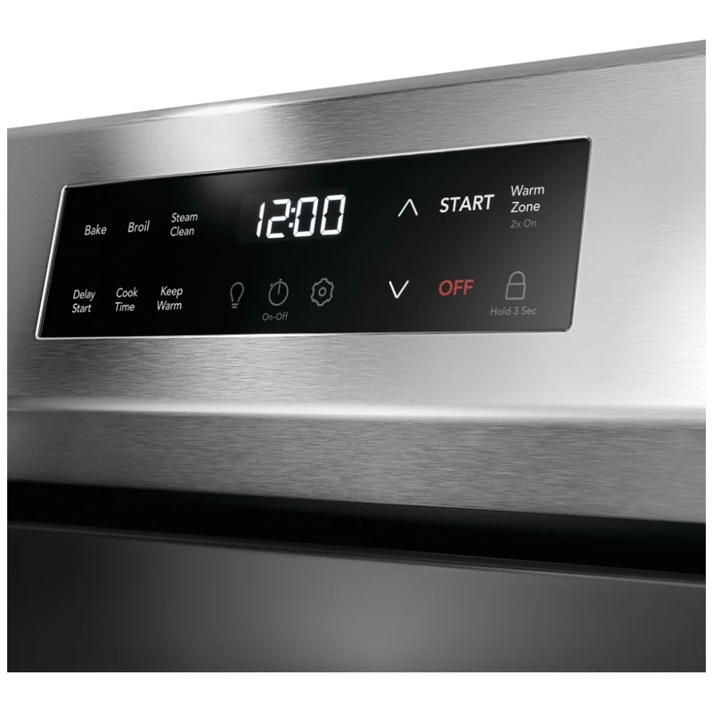 Frigidaire 30" 5.3 pi.cu - Cuisinière électrique - Inox - FCRE306CAS- Boîte ouverte.