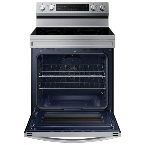 Samsung 30'' 6.3 pi cu. Cuisinière électrique Convection, Air fry, Self Clean- inox - NE63A6511SS - Boîte Ouverte