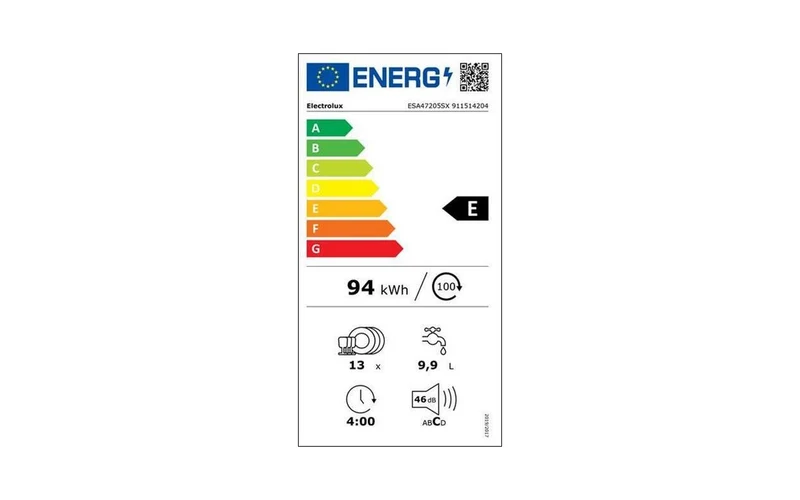 Lave-vaisselle Pose Libre 60 cm AirDry 13 couverts ELECTROLUX ESA47205SX